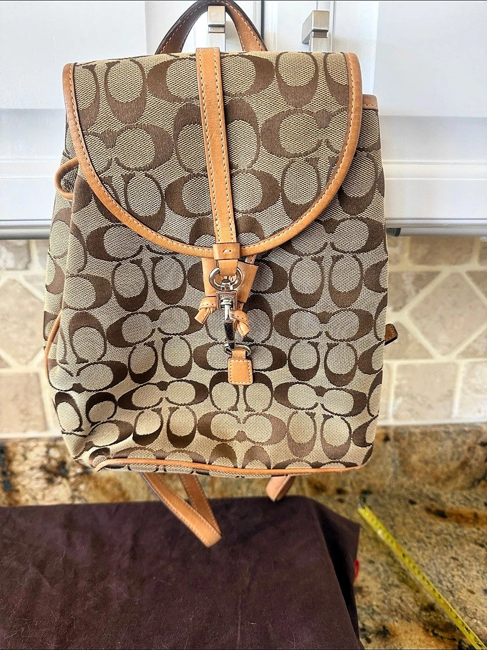 Coach backpack in Brown & Tan